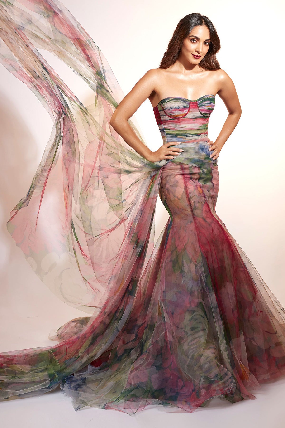 Lace Applique Mermaid Strapless Wedding Dress | David's Bridal